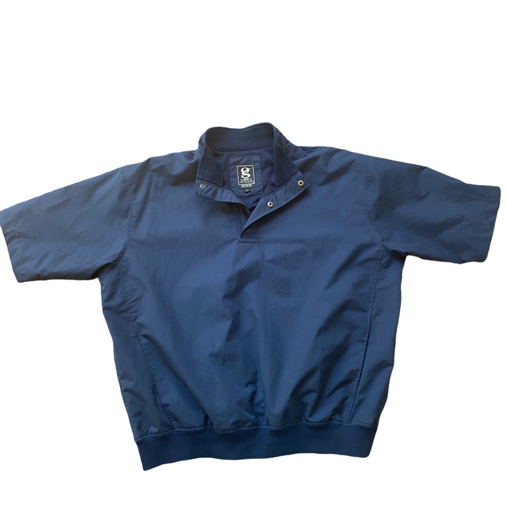 G GEAR FOR SPORTS Short Sleeve Wind Rain Shirt Jacket Pullover in Navy  Size: L
